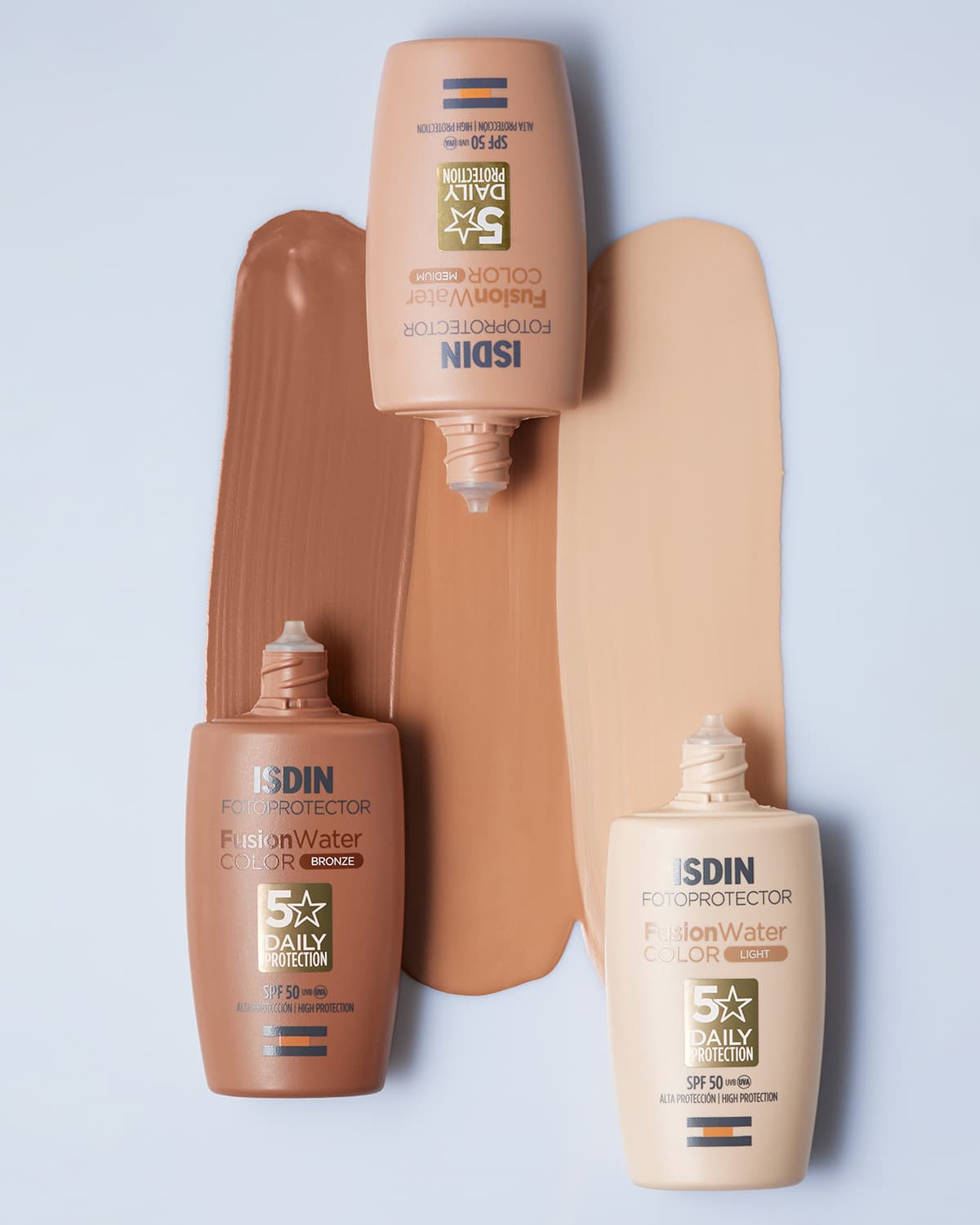 ضدآفتاب رنگی فیوژن واتر ایزدین با SPF50 لایت – ISDIN Fusion Water Magic Light — تصویر ۳