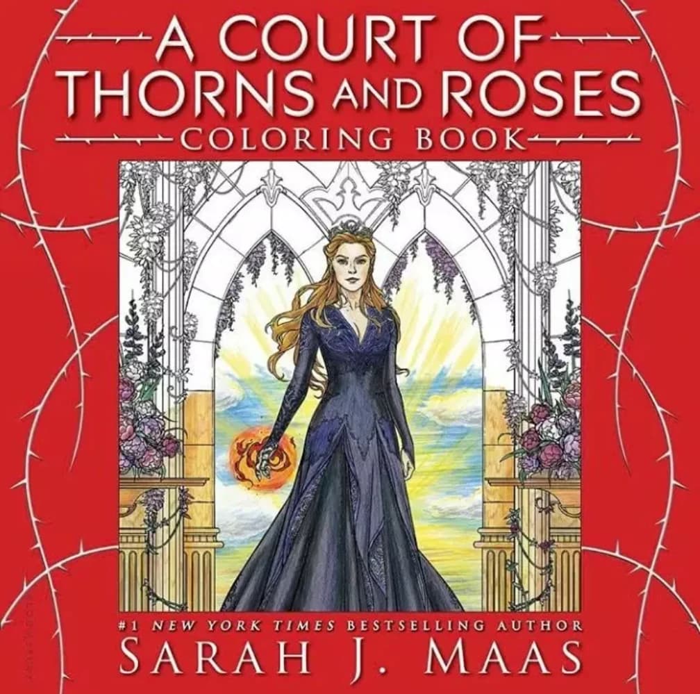 کتاب رنگ‌آمیزی دادگاه خارها و رزها (A Court of Thorns and Roses Coloring Book) نسخه انگلیسی PDF | سارا جی ماس