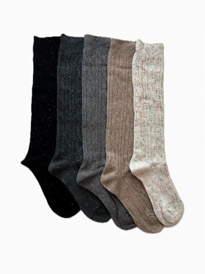 جوراب زیر زانو زنانه بافت ایپک‌ دار مدل Alpaca Thermo