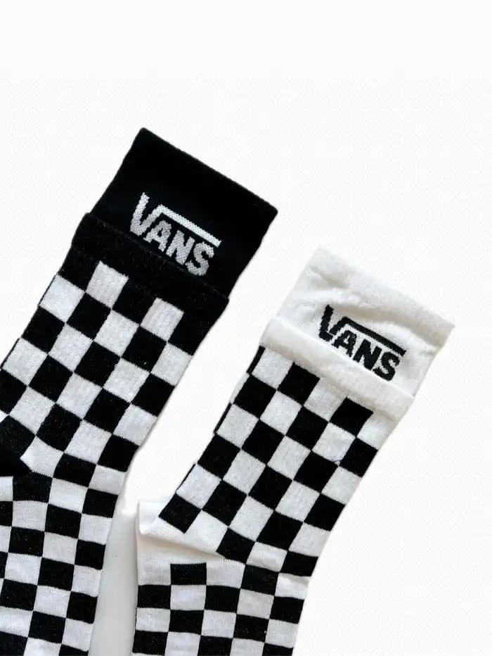 جوراب ساق بلند ورزشی دوکش ونس Vans شطرنجی — تصویر ۳