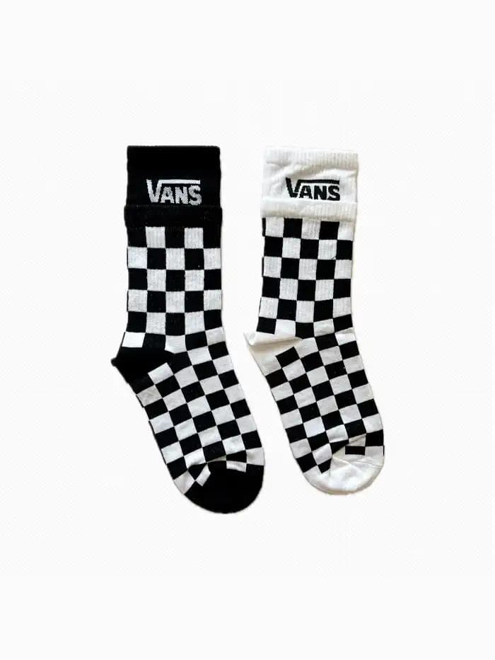 جوراب ساق بلند ورزشی دوکش ونس Vans شطرنجی