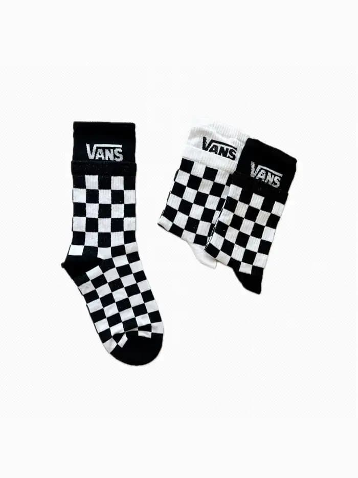 جوراب ساق بلند ورزشی دوکش ونس Vans شطرنجی — تصویر ۲