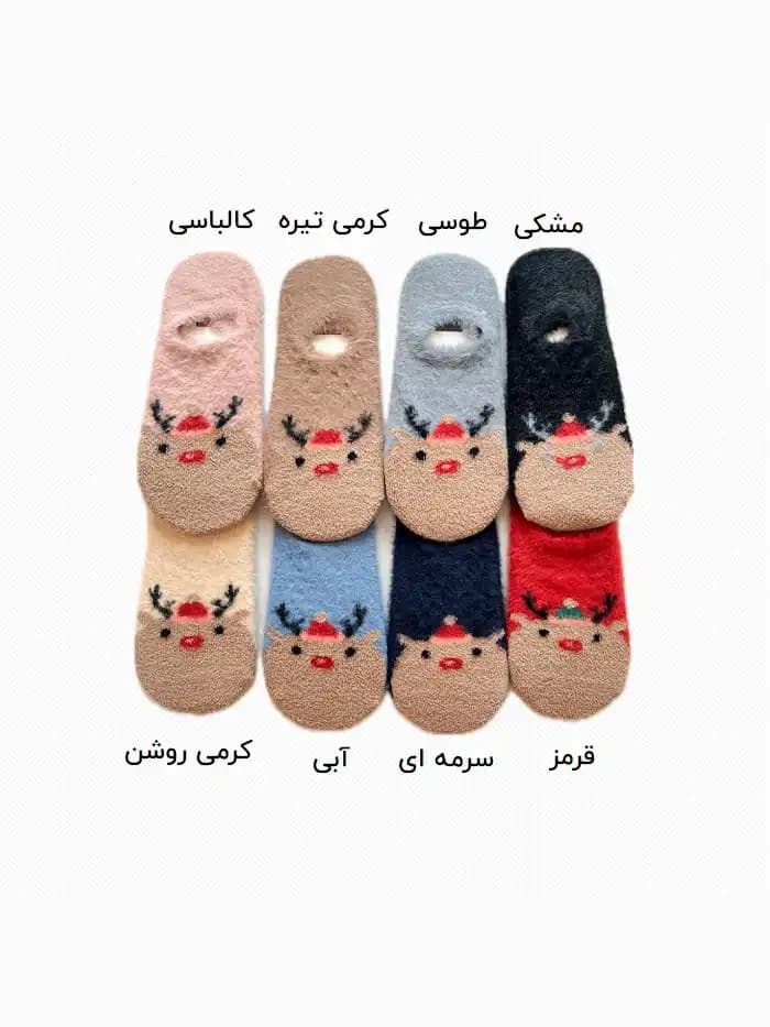 جوراب کالج زنانه موهر طرح گوزن کریسمس — تصویر ۴