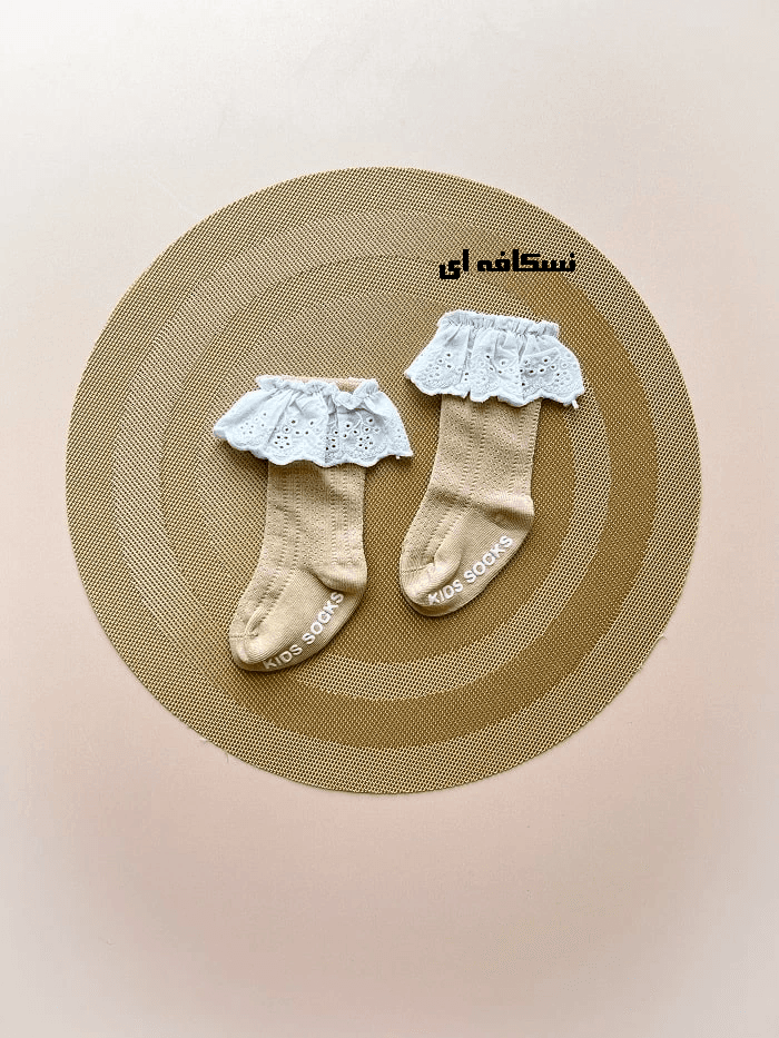 جوراب ساق‌بلند بچگانه دخترانه گیپوری — تصویر ۳