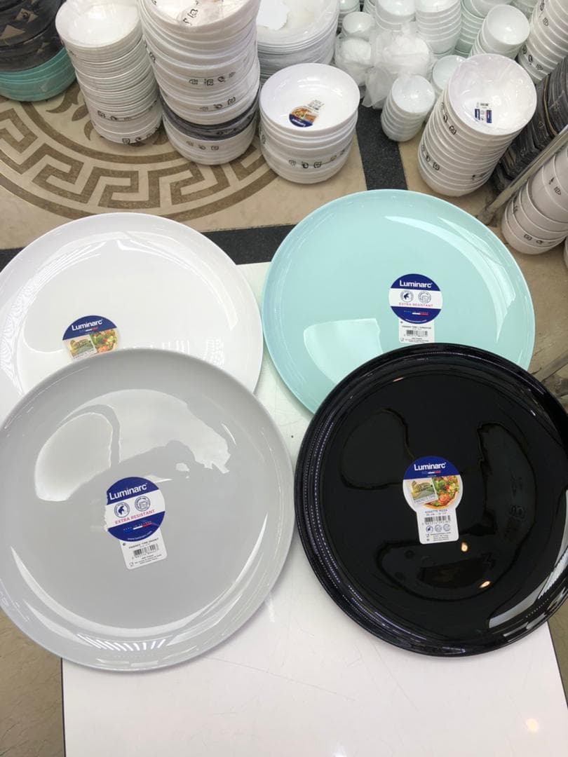 دیس گرد طوسی و سبز لومینارک فرانسه مدل دیوالی