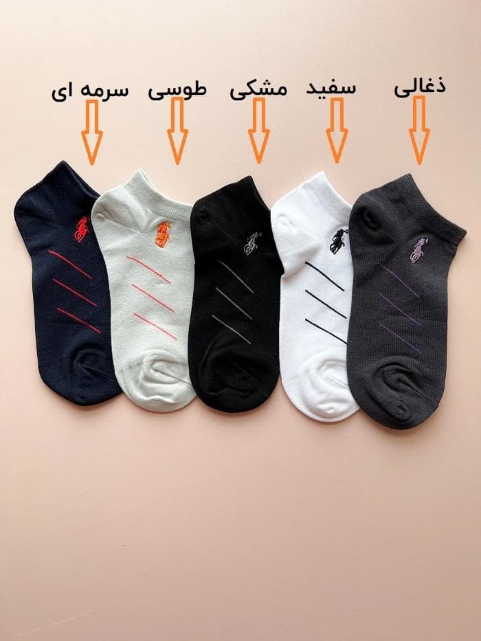 جوراب مچی مردانه پولو سه خط — تصویر ۲