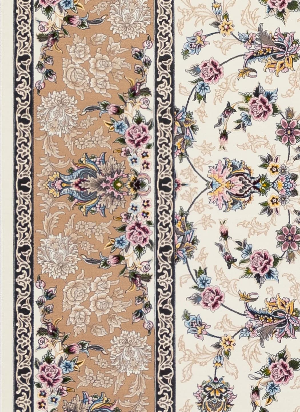 فرش ماشینی کلاسیک کیان مدل پرتو سفید ۱۲۰۰ شانه — تصویر ۲