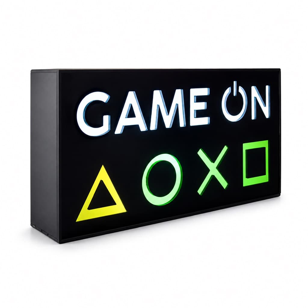 آیکن لایت گیمینگ طرح Game On | چراغ دکوراتیو اتاق گیمینگ — تصویر ۳