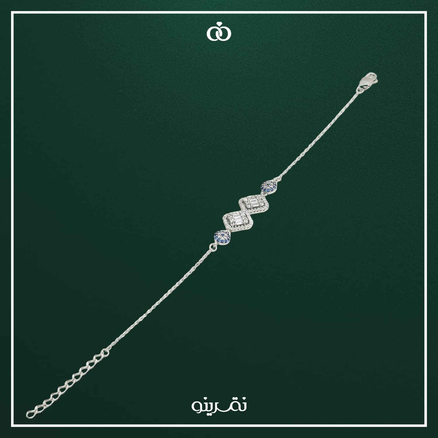 دستبند چشم نظر نقره زنانه اسپرتی مدل BICH E7 — تصویر ۴