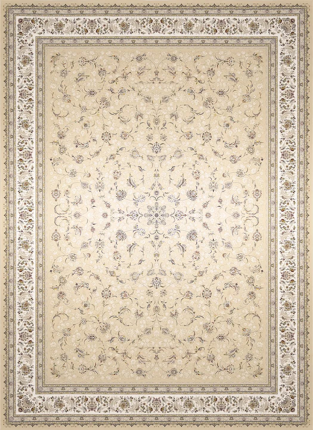 فرش ماشینی افشان آریانا مدل نفس بژ ۱۵۰۰ شانه