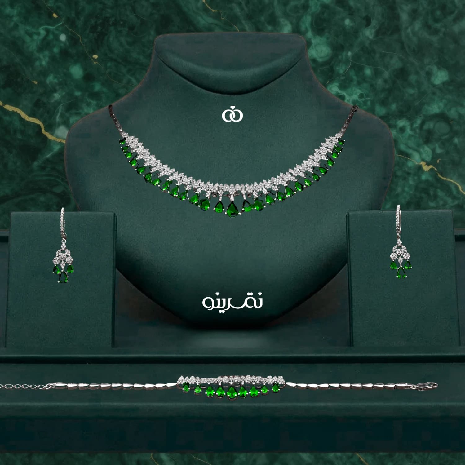 سرویس زنانه نقره رنگی مجلسی مدل SI F67 G