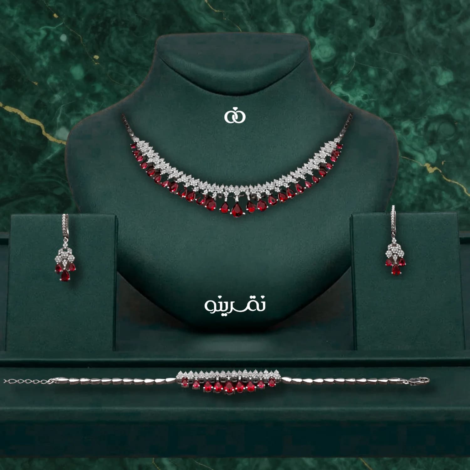 سرویس زنانه نقره رنگی مجلسی مدل SI F67 R