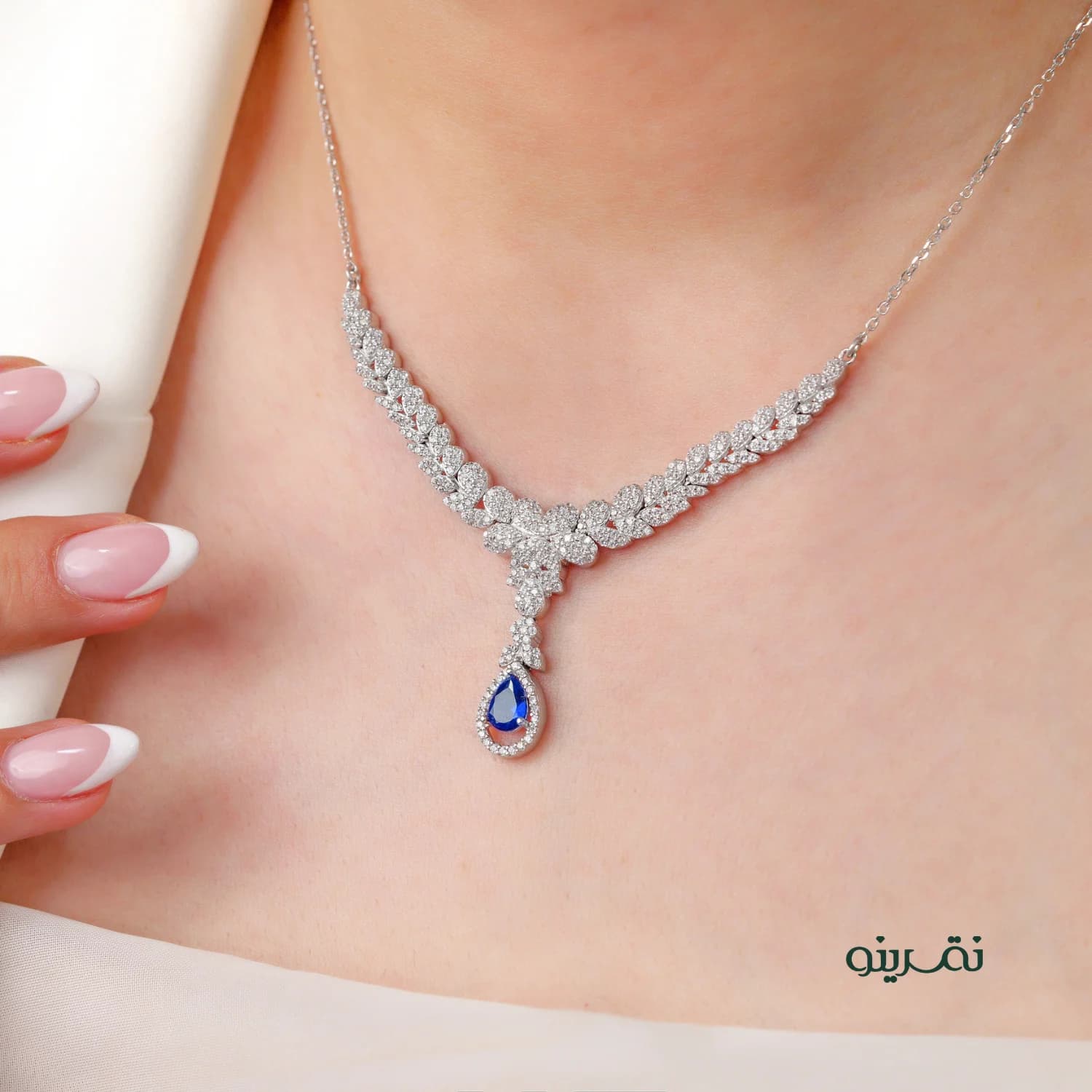 سرویس زنانه نقره زنجیری رنگی مدل SIC F43 N — تصویر ۳