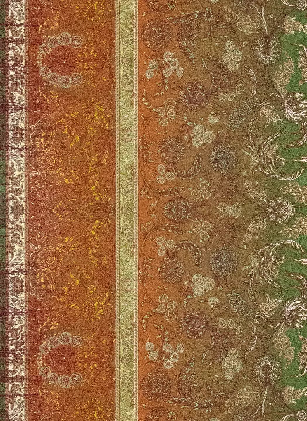 فرش ماشینی کهنه‌ نما آریانا مدل تانگو دارچینی۱۵۰۰ شانه — تصویر ۲