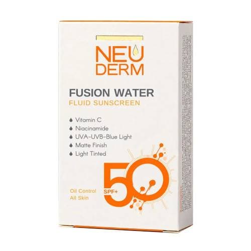 فلوئید ضد آفتاب SPF50 فیوژن واتر رنگی روشن ۵۰ میل نئودرم — تصویر ۲