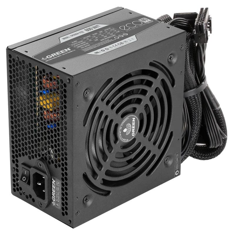 پاور گرین مدل GP600A-ECO Rev3.1 White 600W – منبع تغذیه با کیفیت بالا و عملکرد پایدار