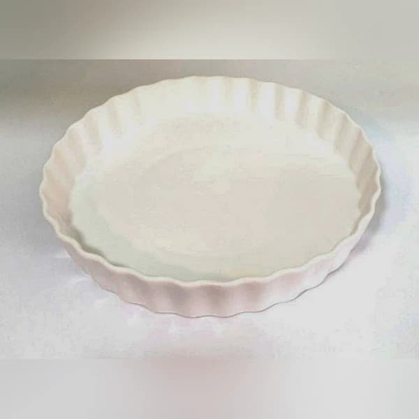 ظرف تارت گرد سرامیکی سفید قطر ۲۷