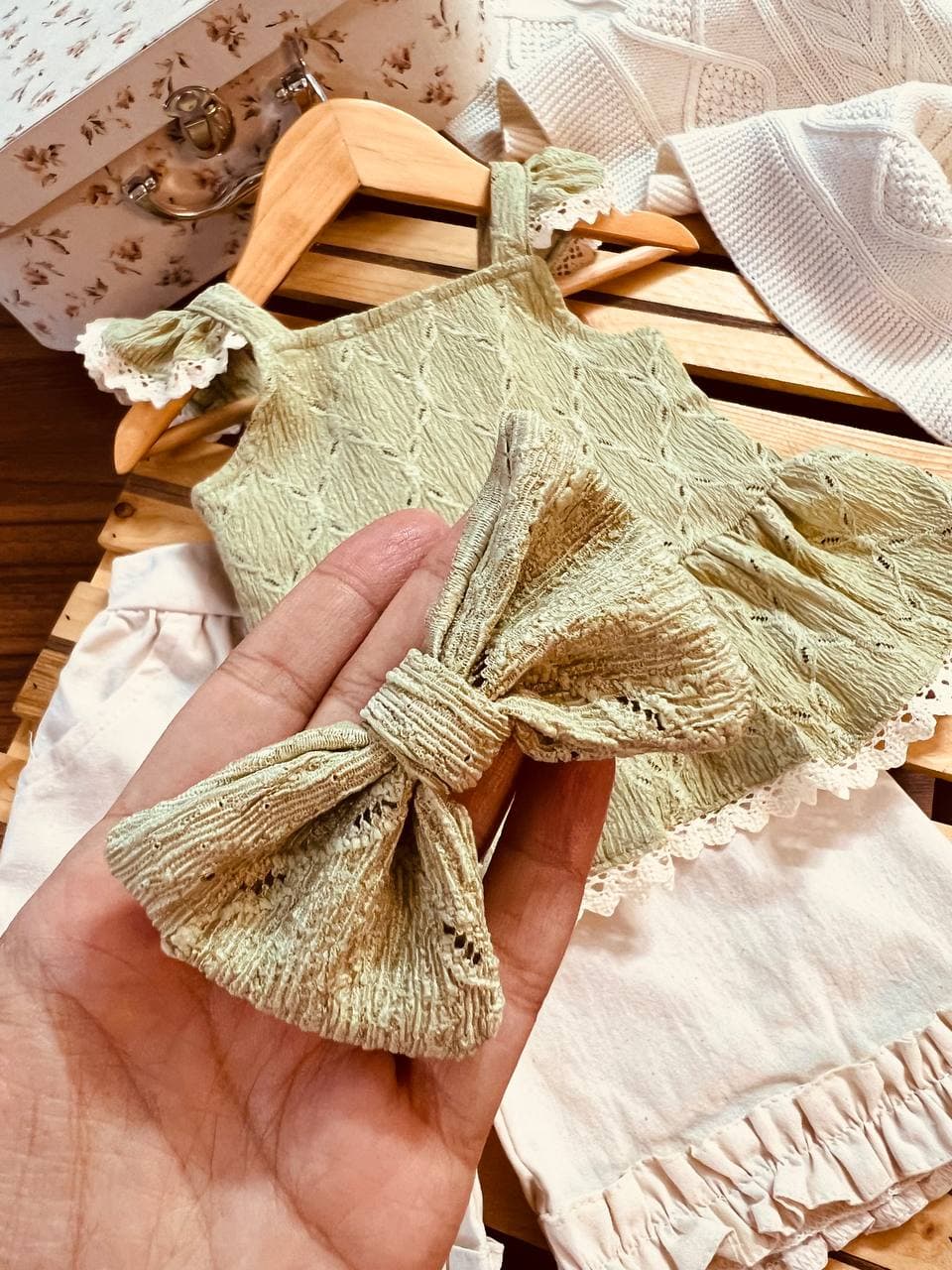 ست تاپ و شلوارک دخترانه ماچا — تصویر ۳