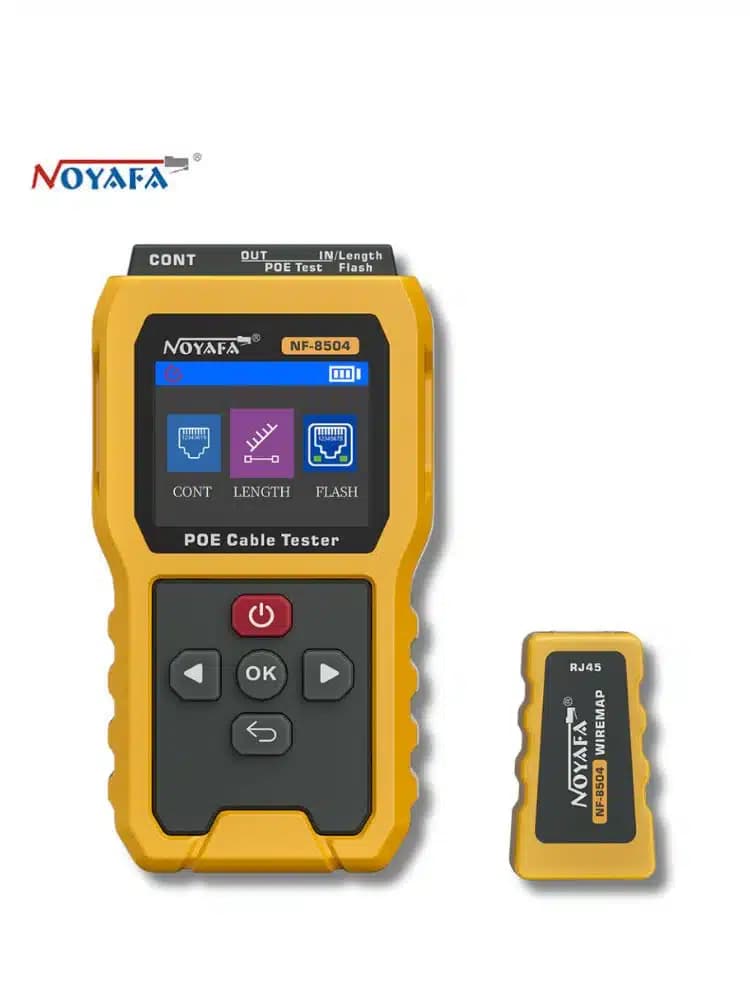 تستر کابل شبکه NOYAFA مدل NF-8504 با نمایشگر رنگی PoE