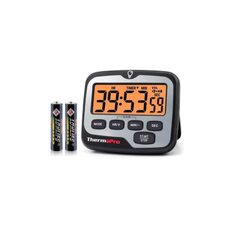 تایمر دیجیتال ThermoPro TM01 | مجهز به آلارم و نور پسزمینه | دارای کرنومتر و شمارش معکوس | مناسب برای آشپزخانه، ورزش و مطالعه | ابزار حرفهای برای مدیریت زمان و افزایش بهرهوری