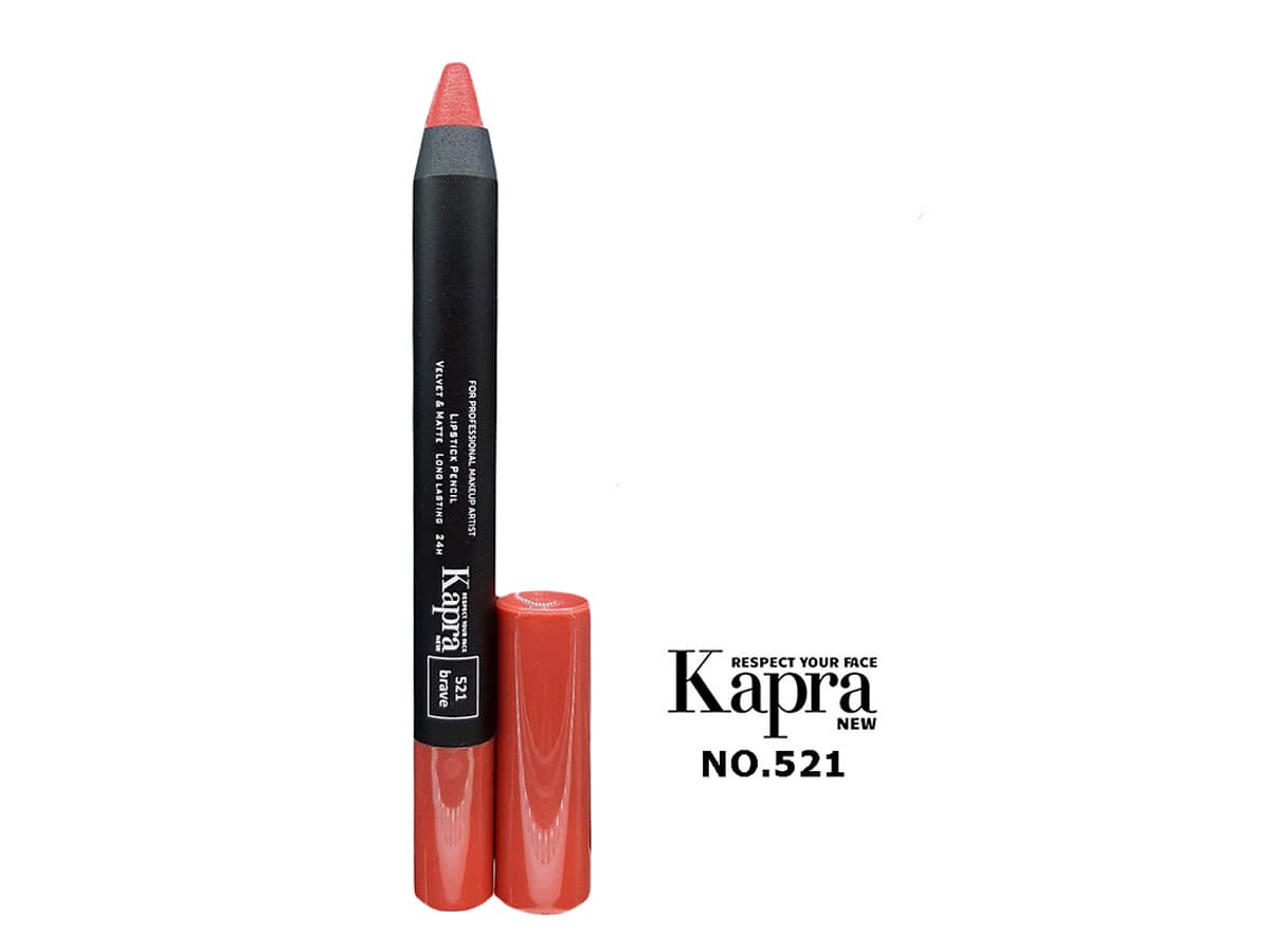 رژلب مدادی کاپرا نیو (KAPRA NEW) شماره 521 — تصویر ۲