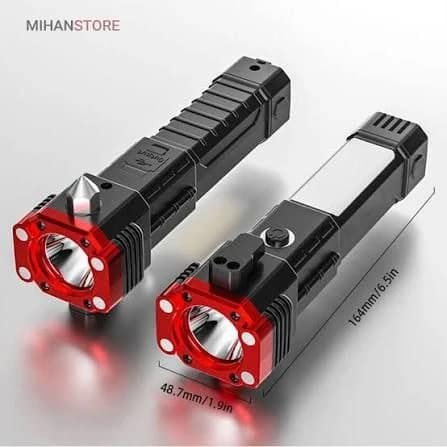 چراغ‌قوه اضطراری چندکاره چکشی – Torch مغناطیسی با بدنه آلیاژی و قابلیت پاوربانک