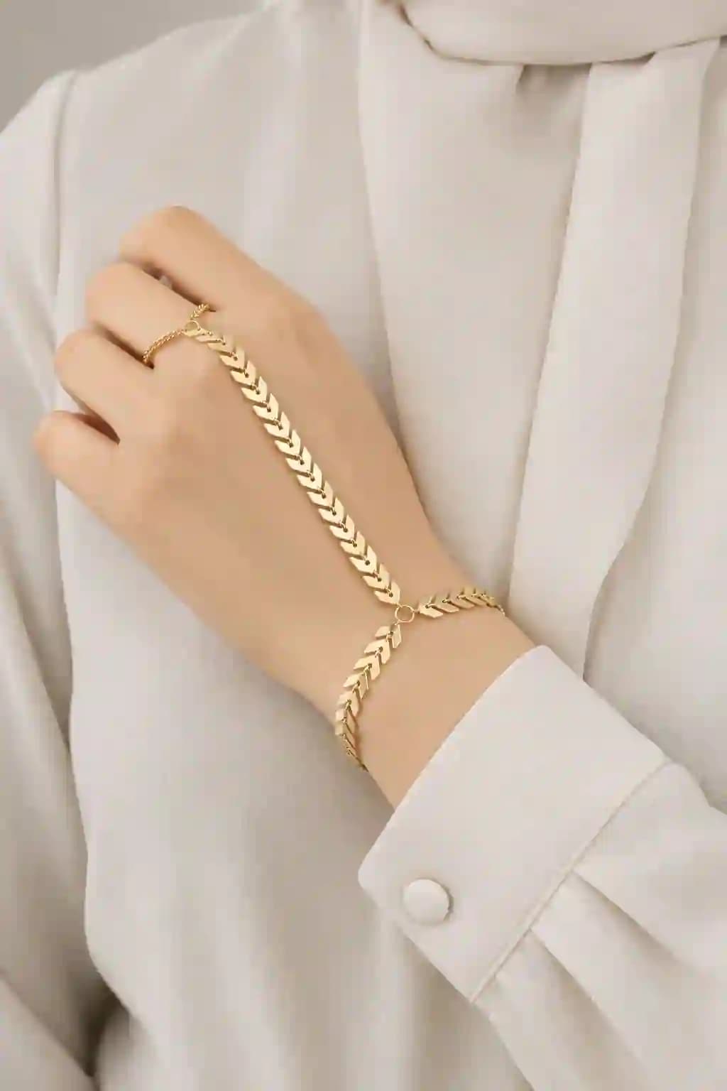 دستبند تمیمه گندمی استیل