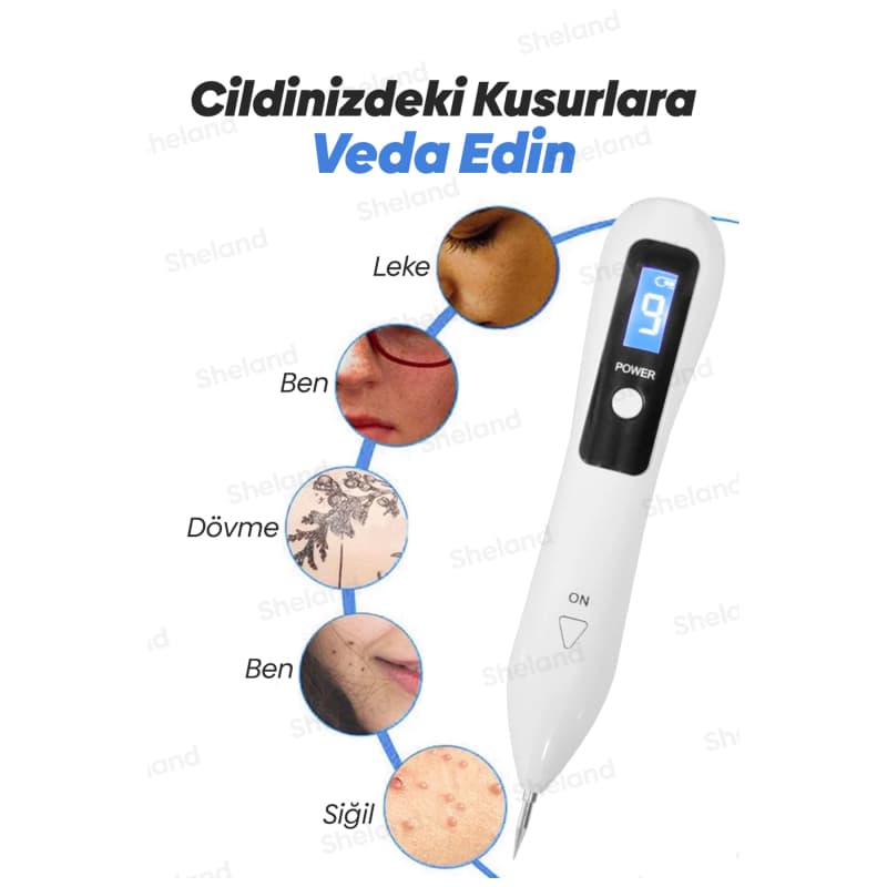 دستگاه مراقبت پوست Sheland Pro Mole Plazma Pen | 9 سطح تنظیم حرفه‌ای | مجهز به صفحه نمایش دیجیتال | طراحی پیشرفته برای حذف لک و خال | مناسب کلینیک و استفاده خانگی | ابزار زیبایی مدرن برای جوانسازی و م — تصویر ۲