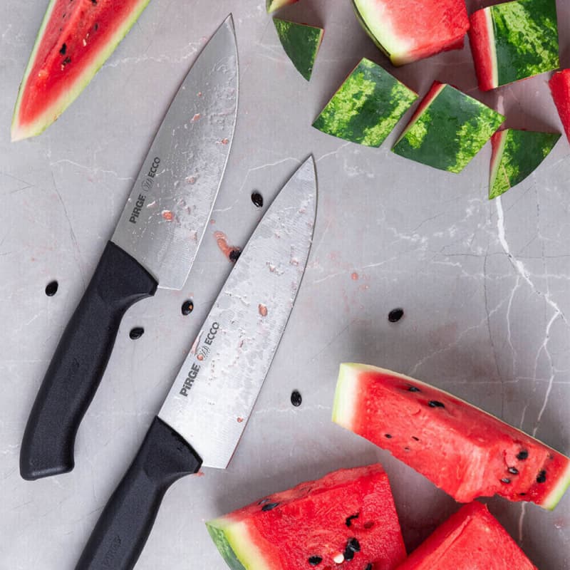 ست چاقوی آشپزخانه دو عددی Pirge مدل Ecco Chef | شامل چاقوهای ۱۶ و ۱۹ سانتی‌متری | تیغه‌ فولادی ضدزنگ با دوام بالا | طراحی ارگونومیک برای کنترل بهتر | مناسب برای برش حرفه‌ای انواع مواد غذایی | لبه‌ تیز — تصویر ۴