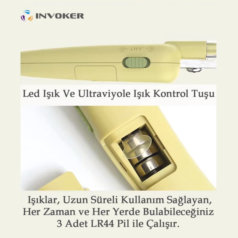 قیچی ناخن سگ و گربه INVOKER | دارای نور UV برای مشاهده باکتری و پارازیت | طراحی ارگونومیک با دسته ضدلغزش | مجهز به تورپول داخلی برای صاف‌کردن ناخن | مناسب برای اصلاح ایمن و دقیق ناخن حیوانات خانگی | د — تصویر ۸