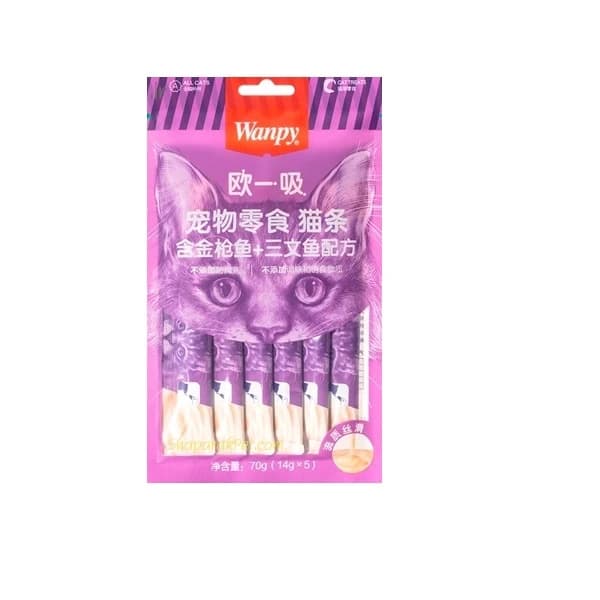 بستنی گربه ونپی بنفش طعم ماهی تن و سالمون (Wanpy Violet)