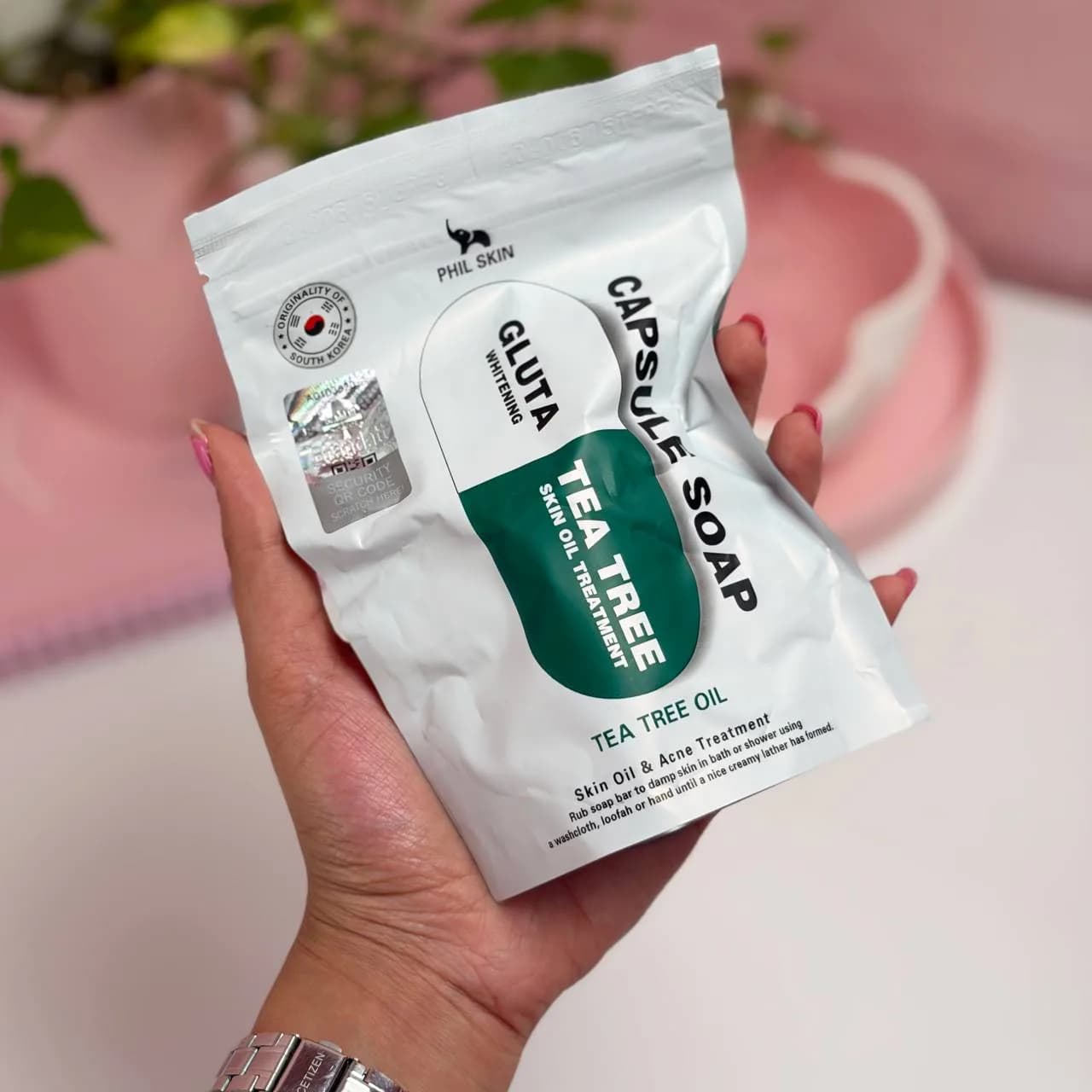 صابون کپسولی درخت چای گلوتاتیون