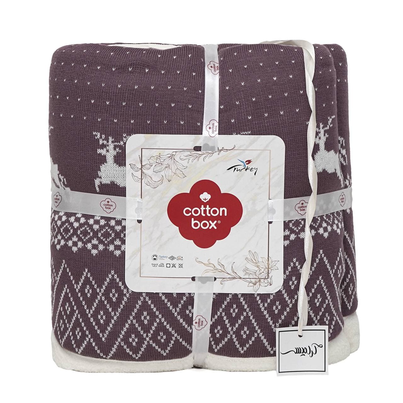 پتو تکنفره گوزنی برند ترک cotton box — تصویر ۲