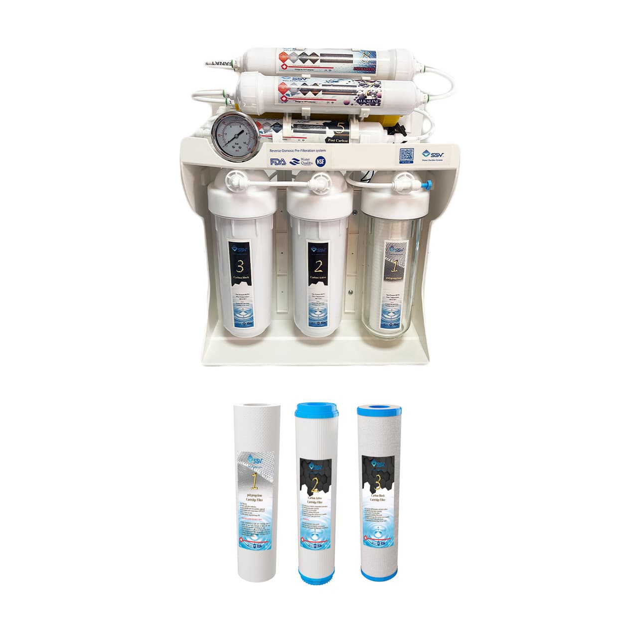 دستگاه تصفیه آب خانگی UltraPro X1000 به همراه فیلتر سه عددی (شیربرداشت تک)