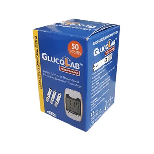 نوار تست قند خون اینفوپیا مدل گلوکولب GlucoLab بسته 50 عددی — تصویر ۳