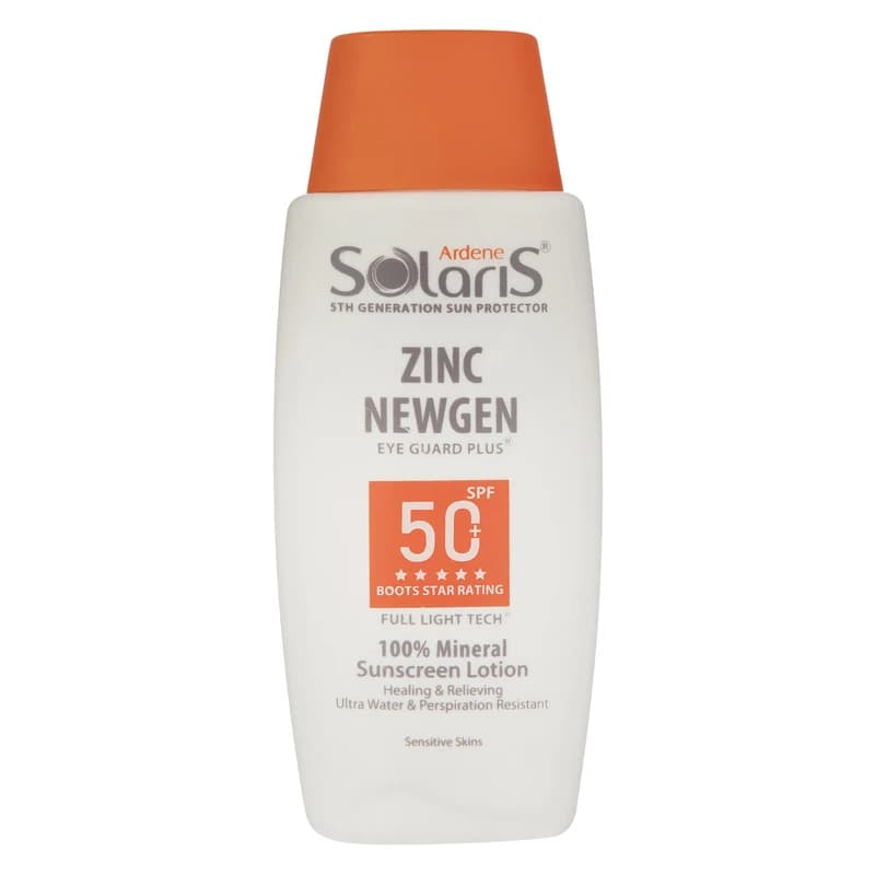 لوسیون ضد آفتاب زینک نیوژن SPF50 حجم 100 میل آردن سولاریس — تصویر ۲