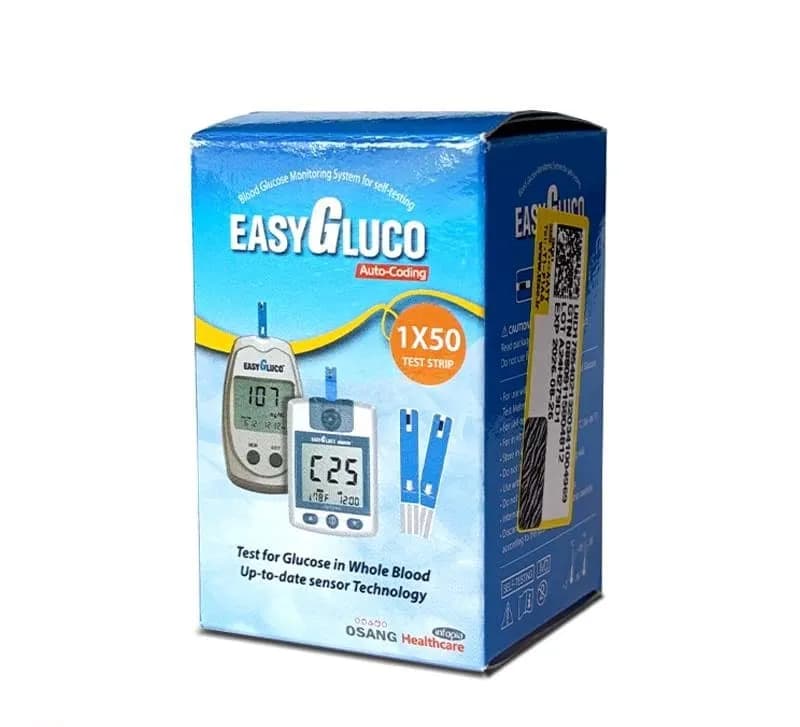 نوار تست قند خون ایزی گلوکو EasyGluco کره ای بسته 50 عددی