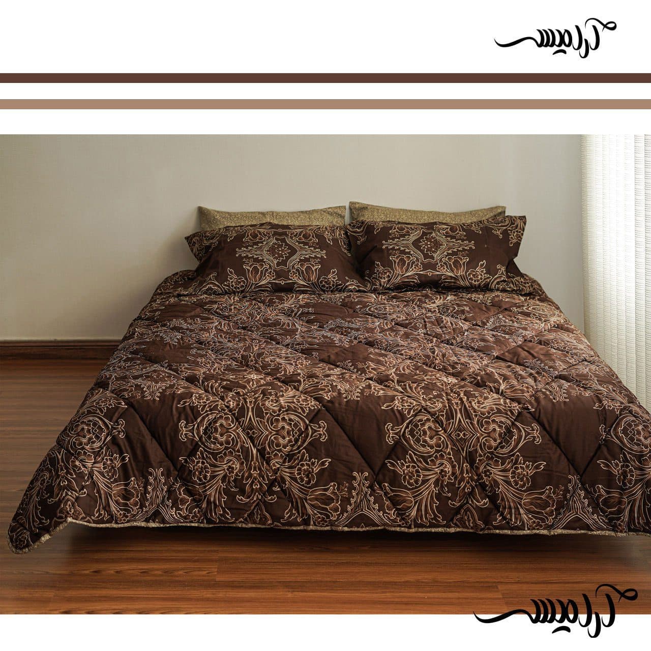 روتختی ست لحاف ساتین طرح کد 1038 — تصویر ۲
