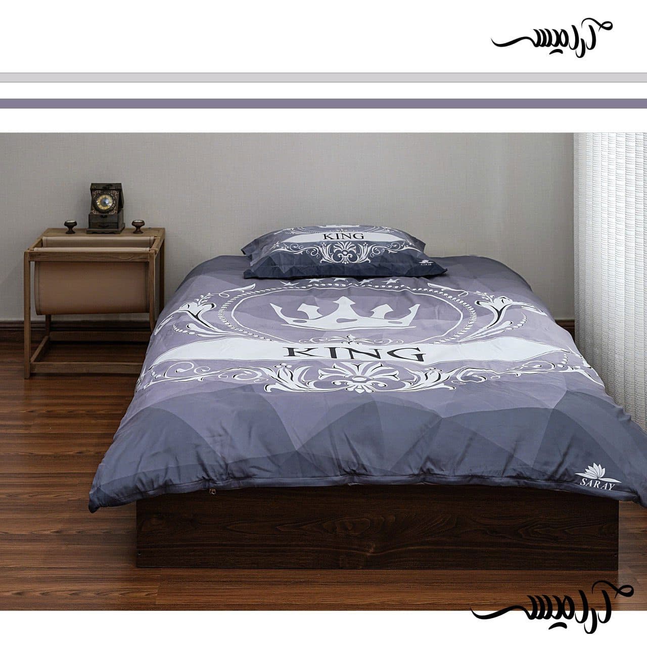 روتختی ست لحاف ساتین کلاسیک تکنفره کد D1007 — تصویر ۲
