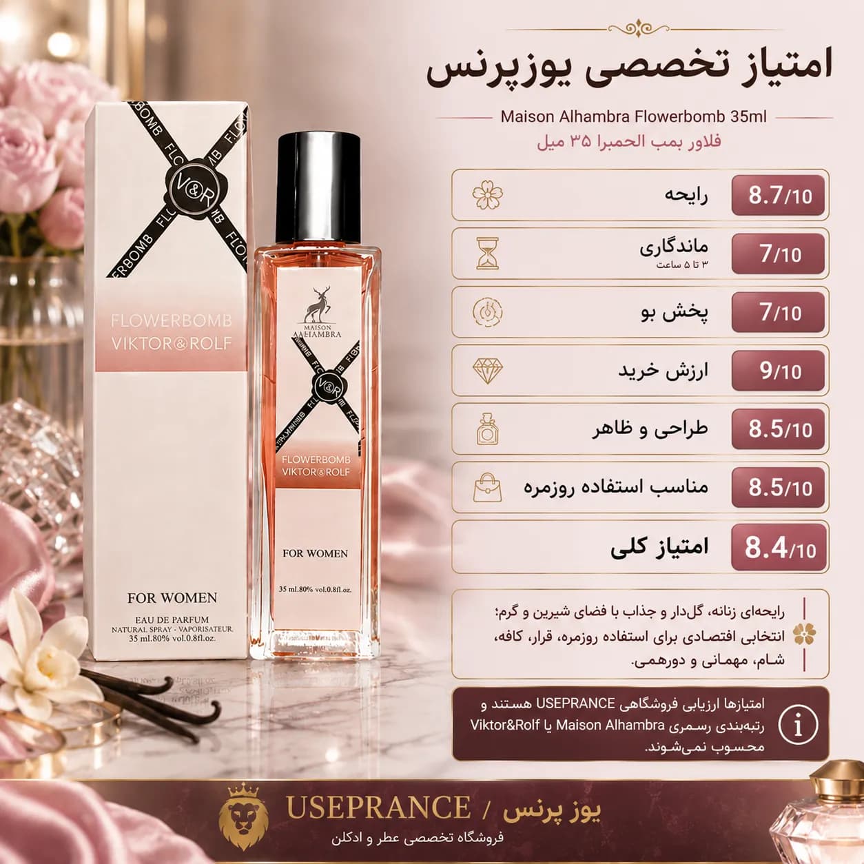 ادکلن فلاور بمب الحمبرا 35 میل — تصویر ۵