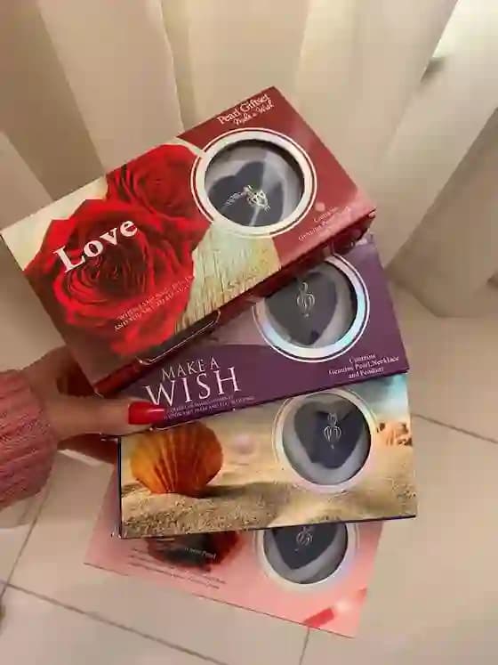 گردنبند کنسرو مروارید عشق مروارید طبیعی