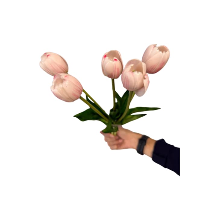 دسته لاله پلاستیکی بزرگ مصنوعی — تصویر ۶