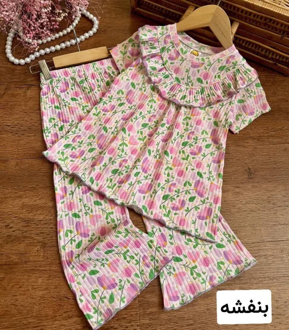 ست تیشرت و شلوار دخترانه راحتی ، از سایز بندی ۳۵ تا ۶۰