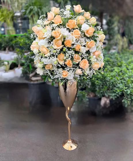 جام گل بله برون با رنگ گلبهی کد 349