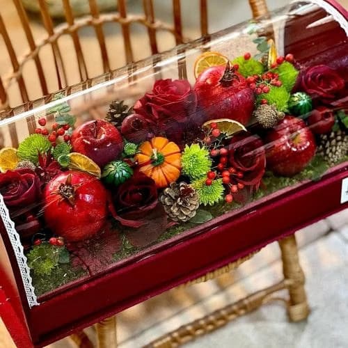 گل ارایی میز شب یلدا کد 5061