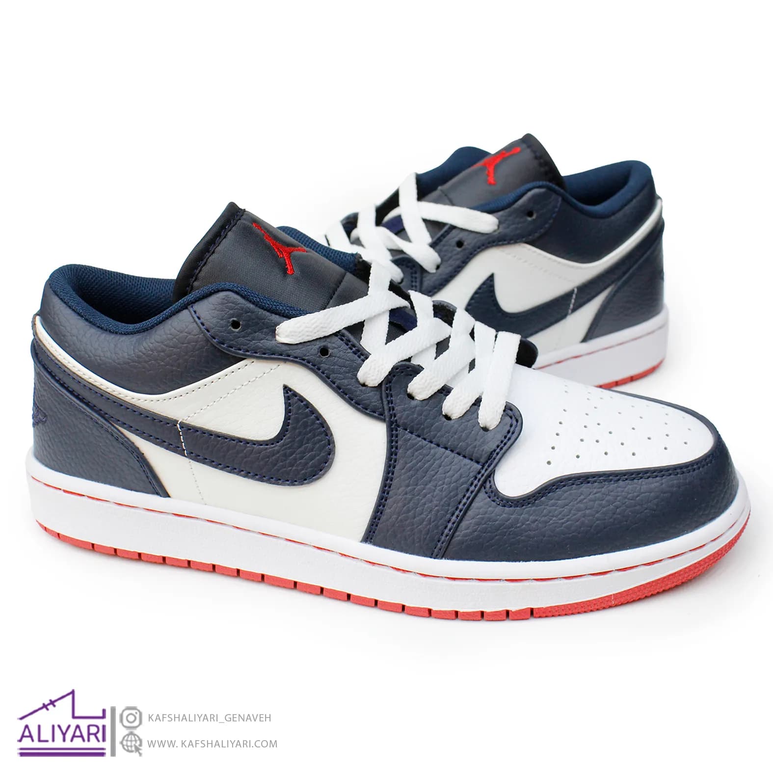 کفش مردانه نایک مدل جردن وان Nike Air Jordan One سورمه ای سفید |ویتنام