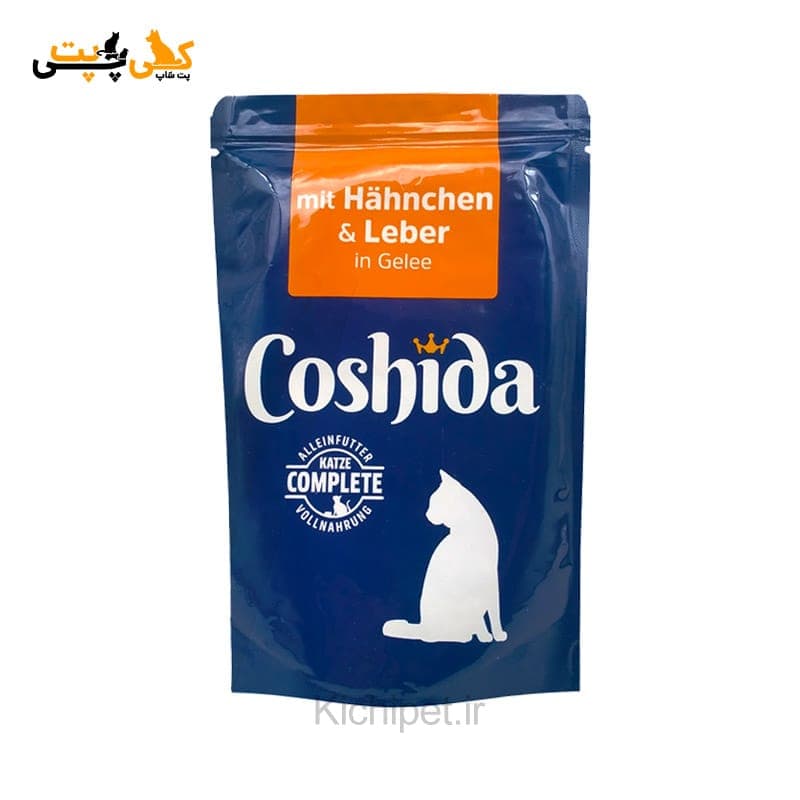 پوچ گربه کوشیدا طعم مرغ و جگر در ژله Coshida – وزن 100 گرم