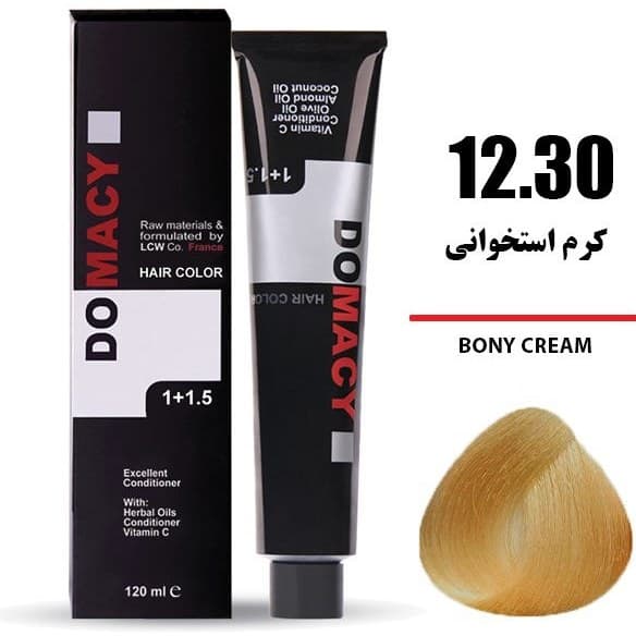 رنگ مو دوماسی سری اکسترا لایت شماره 12/30 (کرم استخوانی)