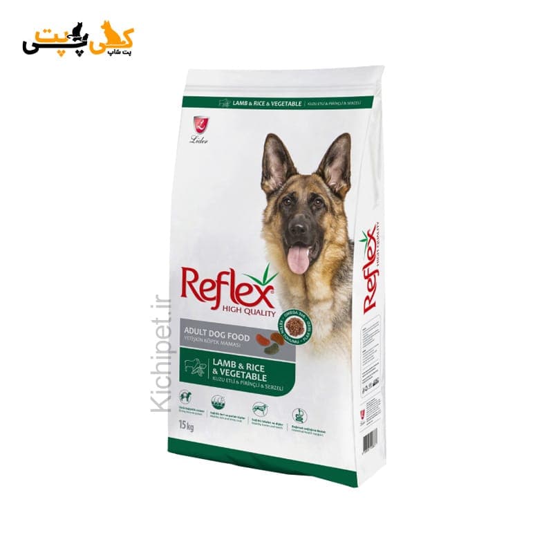 غذای خشک سگ بالغ رفلکس Reflex Adult Dog Food Lamb & Rice & Vegetable – وزن 15 کیلوگرم