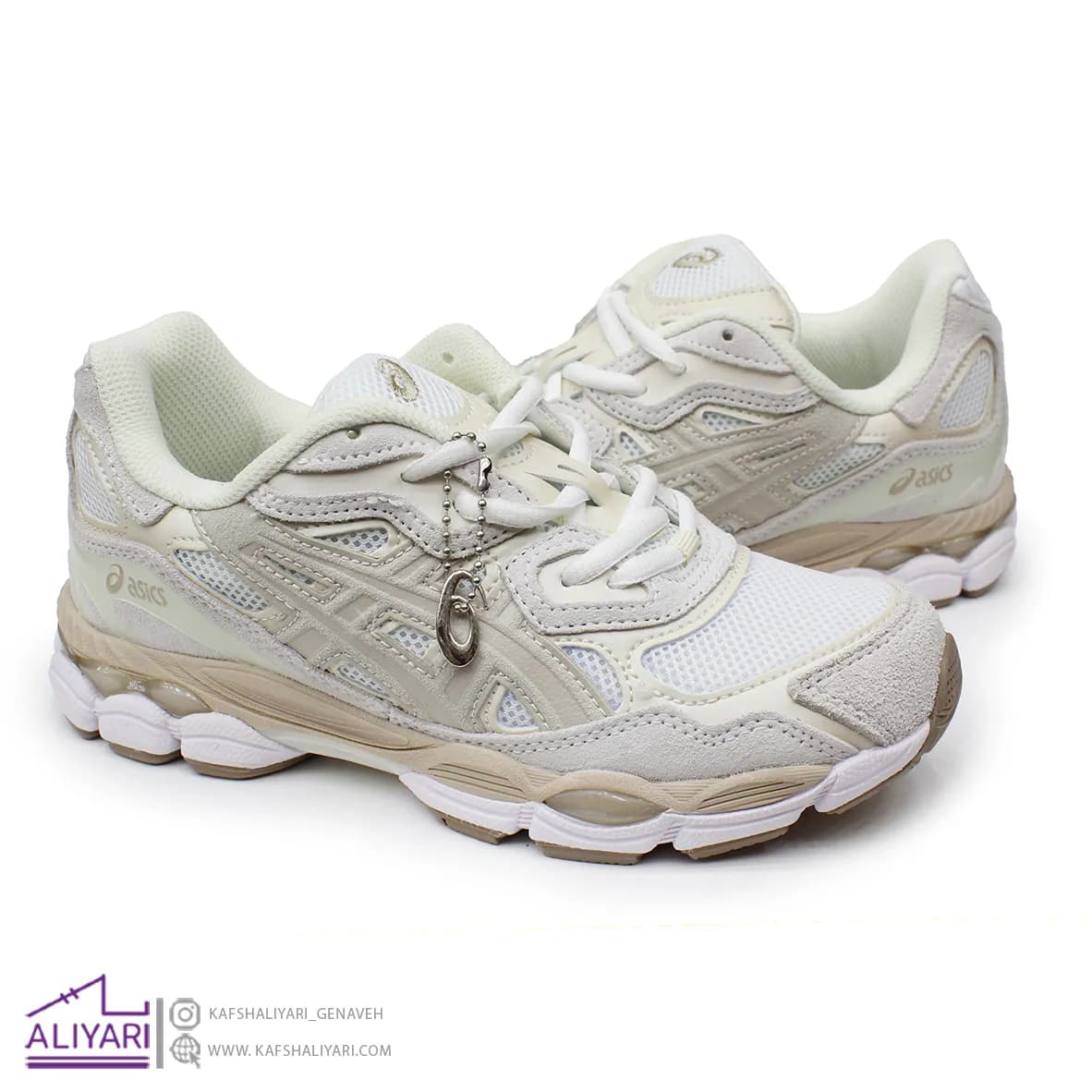 کفش زنانه آسیکس ژل Asics GEL رنگ کرم | ویتنام — تصویر ۲